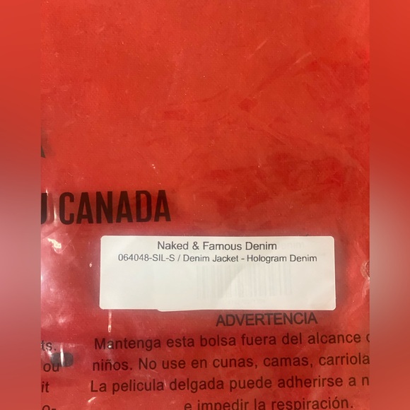 NWT RARE Naked and Famous Hologram Denim Jacket/Size Small - Picture 16 of 16